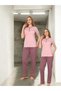 Rose Dried Flower Pajama Set Short Sleeve Cotton 444426722605 - 3