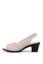 Elit Msl1926-01 Women's Genuine Leather Heeled Sandals Beige - 4