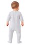 Baby Boy and Girl Teddy Bear Balloon Printed Footed Jumpsuit – 100% Cotton Gray Baby Sleeping Bag with Snap Buttons on the Bottom - 3