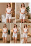 Women's Strappy Shorts Teddy Bear Set - 6