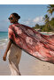 Madame Polo Rose Pink Color Rose Patterned Cotton Soft Shawl Rose Series - 3