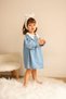 Girl's Scallop Collar Denim Dress - Long Sleeve Soft Denim Dress-Jlb-122 - 3