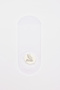 Men's White Single Silicone Supported Anti-Sweat Breathable Sneaker Sports Socks - 2