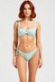 Women's Bikini Set Polka Dot Balconette Cap Underwire Regular Waist Knitted Textured Tie Detail Slip - 4
