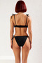 Women's Bikini Set Bralette Top Slip Bottom Textured Sleeveless Tie Straps Regular Fit Normal - 5