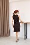 Women's Modal Fabric Crew Neck Tie Detail Thick Strap Short Dress - 5