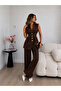 Gold Buttoned Pleated Vest Trousers Blazer Suit - 5