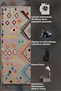 Sdt Colorful Ethnic Motif Gray Modern Woven Base Decorative Carpet Sdt840 - 6
