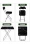 Marble Design Table and Chair [2 Chair] - Foldable Chair & Table Set with Metal Frame Dining Set for Garden Furniture | Patio Set for Balcony, Office, Camping & outdoor (70x60cm) - 7