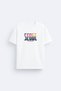 South Korea Printed Crew Neck Black T-Shirt T-Shirt