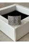 Steel Design Stone Ring - 3