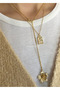 Set of 2 Low-Cut Flower Enamel Gold Necklaces - 4