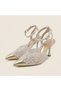 Dantele Metal Toe Detailed Lace Heeled Shoes - 4