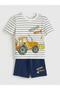Boy's Printed T-Shirt and Shorts (S6)