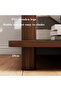 Coffee table,Tea Table,End Table 60x30x53cm,Wood Sofa Table,Modern Minimalist Bedside Table with Storage Shelf,Rounded Corners,Coffee Table for Small Space,Bedroom, Living Room,Balcony - 6