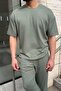 Morin Men's Nefti Oversize Draped Soft Touch Top and Bottom Set - 6