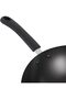 Non-Stick Carbon Steel Wok Pan with Heat-Resistant Handle, 30 cm Size, Black/Maroon - 4