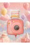 Camera Photo Camera Happy Birthday Foil Balloon Pink Birthday Balloon Helium Compatible Party Decoration - 2