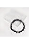 Black Tourmaline Stone Silver Bracelet-8 mm - 2