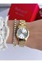 Steel Strap 2 Year Warranty 3 Atm Waterproof Women's Wristwatch + Bracelet Gift - 3