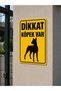 Caution Dog Present Pvc Dekota Warning Sign 25X35 cm