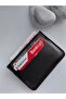 Father's Day Gift Genuine Leather 5-Compartment Black-White Minimal Palm Design Wallet and Card Holder Drc60 - 3