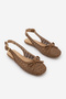 Women's Mesh Hand-Knitted Strappy Mary Jane Daily Ballet Flats Malinda Tan Straw - 6