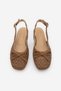 Women's Mesh Hand-Knitted Strappy Mary Jane Daily Ballet Flats Malinda Tan Straw - 7