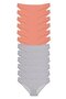 Glb-Stl41414 12 Pieces Super Eco Set Lycra Women's Slip Panties Powder Gray