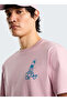 Nf0A8G9G0So1-Alien Relaxed Sleeve Pink Regular Fit Printed Men's T-Shirt - 8