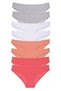 Glb-Stl41414 8 Pieces Super Eco Set Lycra Women's Slip Panties Gray White Powder Fuchsia