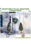 Artificial Cedar Topiary Trees Set of 2, 48 Inch (122 cm) Faux Cypress Plants, Potted Fake Trees for Front Porch, Entryway, Patio, Indoor Outdoor Decor - 3