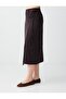 Bitter Brown Relaxed Fit Waist Tie Woven Skirt - 4