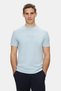 Canary Sky Blue Crew Neck Seersucker Printed Soft Textured Modal Fabric Standard Fit Men's T-Shirt