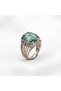 Bronze Vintage Women's Ring Authentic Copper Jewelry Mystic Topaz Stone Oval Cut Cage Model Adjustable - 5