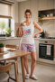 Women's Summer Pajama Set with Straps, Zero Sleeve Top and Shorts, Comfortable Home Wear Sleep Set - 2