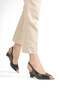 Women's Feta Black Patent Leather 7 cm Heeled Open Back Shoes - 3