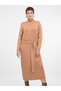 Rochie midi maro deschis - 6
