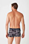 Men's Navy Blue - Printed 2-Piece Boxers 80350ınt - 5