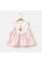 Baby Girl Strawberry Embroidered Ruffle Collar Pitikare Dress - Pink - 4