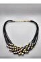 Zamak Metal (0 Nickel) Plated - Leather Necklace & Earrings Dual Set - 8