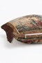 Oriental Garden Scene Tapestry Fringed Throw Pillow Cover Brown Tassel Vintage Pillowcase - 6
