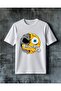 Zombie Sari Print Printed Oversize T-Shirt