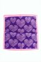Heart Patterned Zr Chiffon Scarf 50*50 cm