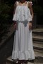 Flawered Sleeved Blouse and Skirt Set - 3