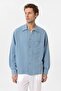 Linen blend relaxed fit men's shirt - 2