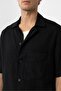Linen Blend Short Sleeve Men's Shirt - 6