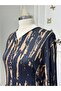 Women's New Season Buttoned Combed Cotton Dress - 3