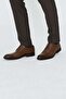 Tan Genuine Leather Lace-Up Men's Classic Shoes - 3