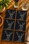 Abstract Deer Design Modern Set of 6 Coasters - Uv Printing Mdf - 10X10 cm